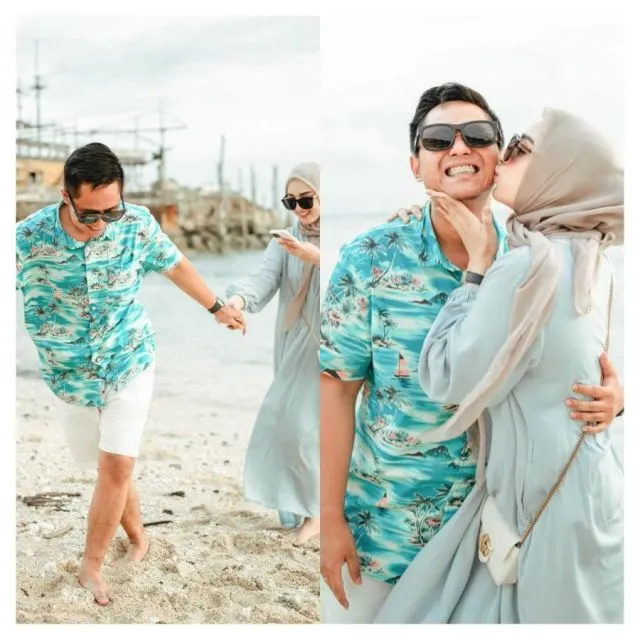 8 Potret Doni Salmanan dan Istri. Dulu Mesra, Kini Ditinggal ke Bui 14 Foto liburan di pantai ala Doni Salmanan dan istri