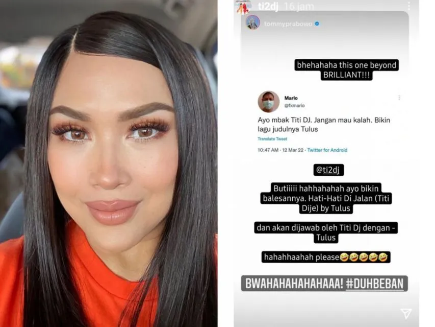 Namanya Trending Jadi Singkatan Lagu Tulus, Titi DJ Justru Ditantang Warganet Bikin Tandingannya 3