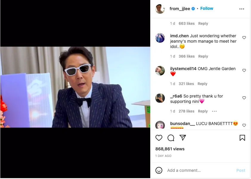 Jennie BLACKPINK Kirim Hadiah untuk Lee Jung Jae, Netizen Heboh! 2 Jennie Lee Jung jae