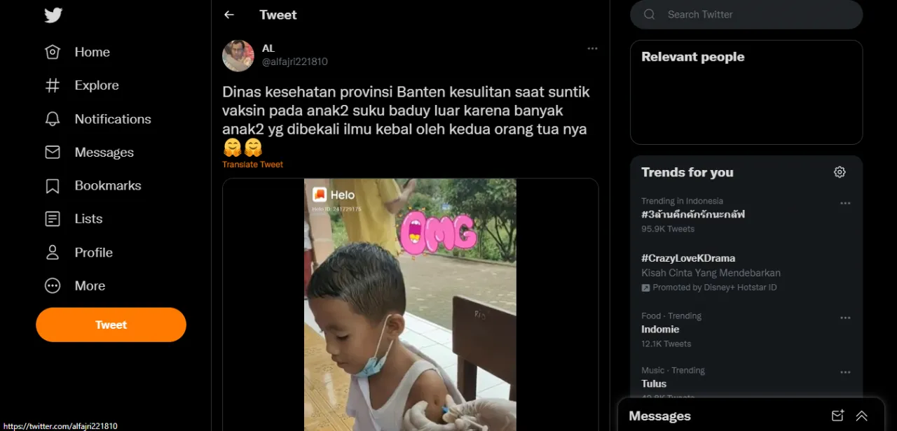 Fakta Tentang Video Viral Kebal Suntik Vaksin di Baduy 4 Anak kebal suntik