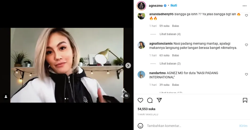 Agnez Mo Bangga Kenalkan Nasi Padang saat Wawancara Grammy Award 2 Agnez Mo Kenalkan Nasi Padang di Wa