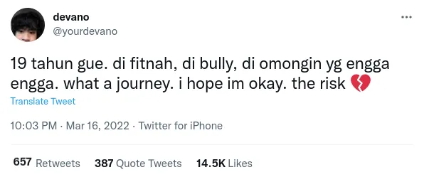 Devano Danendra Isyaratkan Putus dengan Naura Ayu, Bikin Fans Heboh 6 Devano Danendra Isyaratkan Putus dengan Naura Ayu, Bikin Fans Heboh