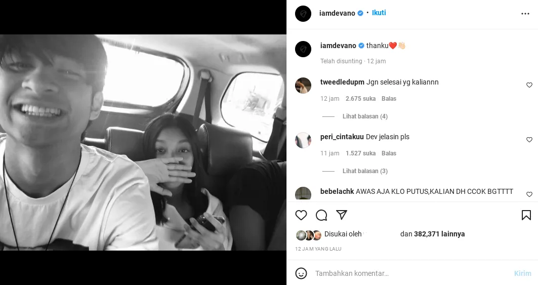 Devano Danendra Isyaratkan Putus dengan Naura Ayu, Bikin Fans Heboh 4 Devano Danendra Isyaratkan Putus dengan Naura Ayu, Bikin Fans Heboh