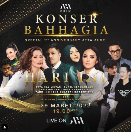 Aurel dan Atta Gelar Konser Bertajuk Bahhagia, Rayakan Anniversary Pertama 3 Rayakan Anniversary, Aurel dan Atta Gelar Konser Bertajuk Bahhagia