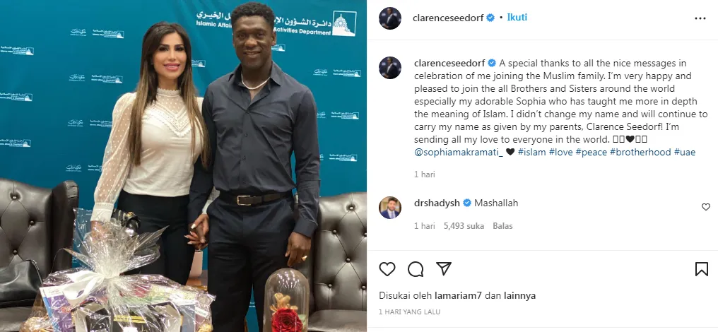 Mantan Bintang Timnas Belanda, Clerence Seedorf Putuskan Mualaf 3 Clarence Seedorf