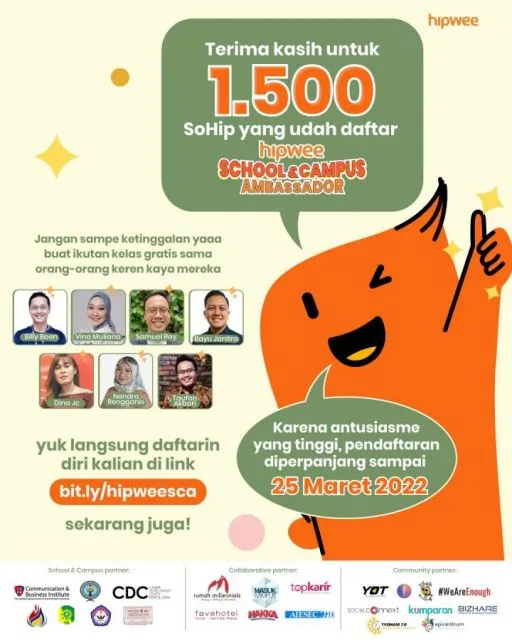 Hipwee School & Campus Ambassador, Peluang Bagi Anak Muda Ikut Bangun Generasi Unggul 4 Hipwee School & Campus Ambassador