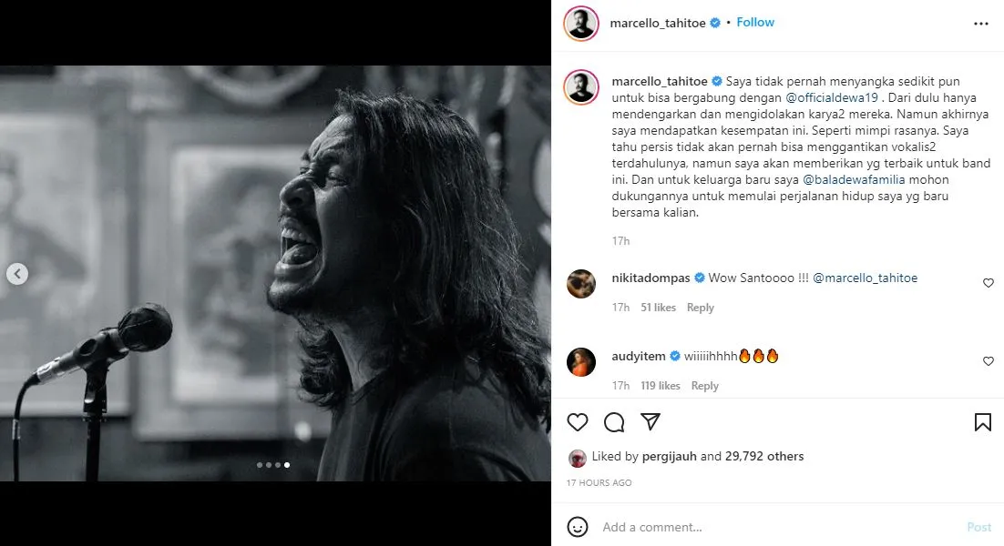 Ello Resmi Gabung Jadi Vokalis Dewa 19. Ungkap Tak Menyangka: Seperti Mimpi! 3 Ello jadi vokalis Dewa 19