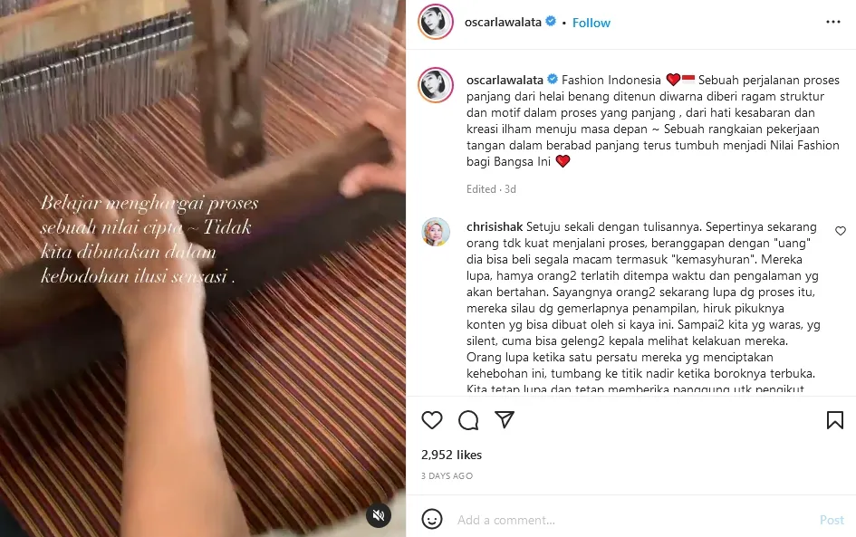 Oscar Lawalata Kritik Gekrafs Soal Brand Indonesia yang Klaim Ikut PFW 2022 4 Tanggapan Oscar Lawalata soal kegaduhan PFW 2022