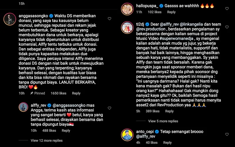 Alffy Rev Jelaskan Aliran Dana dari Doni Salmanan di Aliran dana Doni Salmanan