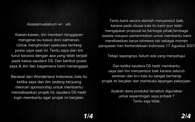 Alffy Rev Jelaskan Aliran Dana dari Doni Salmanan di Aliran dana Doni Salmanan