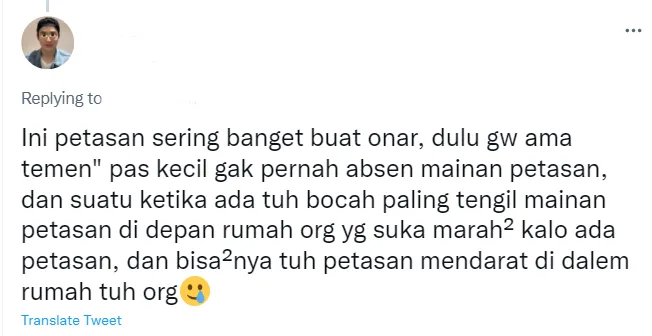 Pengalaman Kocak Warganet Main Mercon Kupu-kupu. Ngeselin Banget! 14 Pengalaman warganet main petasan
