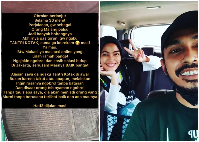 Tantri Kotak Tutupi Identitas Artis demi Bisa Ngobrol Santai dengan Sopir Taksi 4 Tantri Kotak ngeprank sopir taksi online