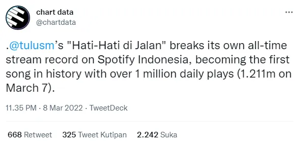 Lagu Baru Tulus Tulus