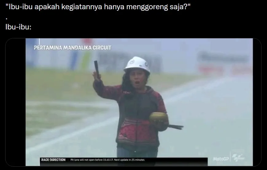 10 Potret Meme Moto GP Mandalika, Bukti Warganet Indonesia Sangat Kreatif 14 Mba rara dan meme