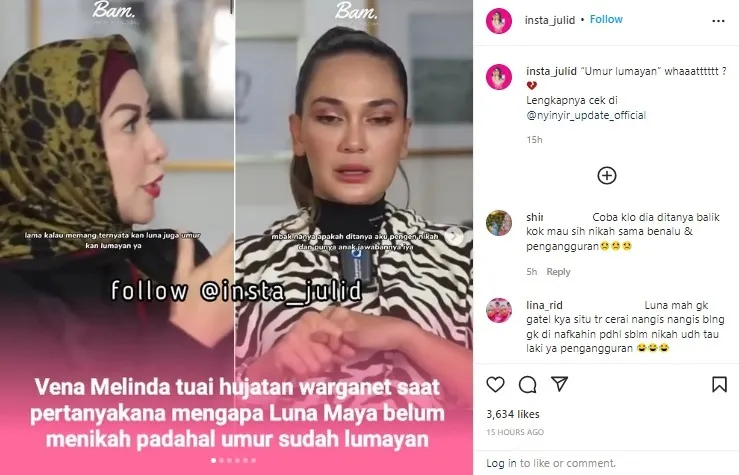 Venna Melinda Dihujat Gegara Tanya Alasan Luna Maya Nggak Kunjung Menikah 4 Unggahan video Venna Melinda dengan Luna Maya