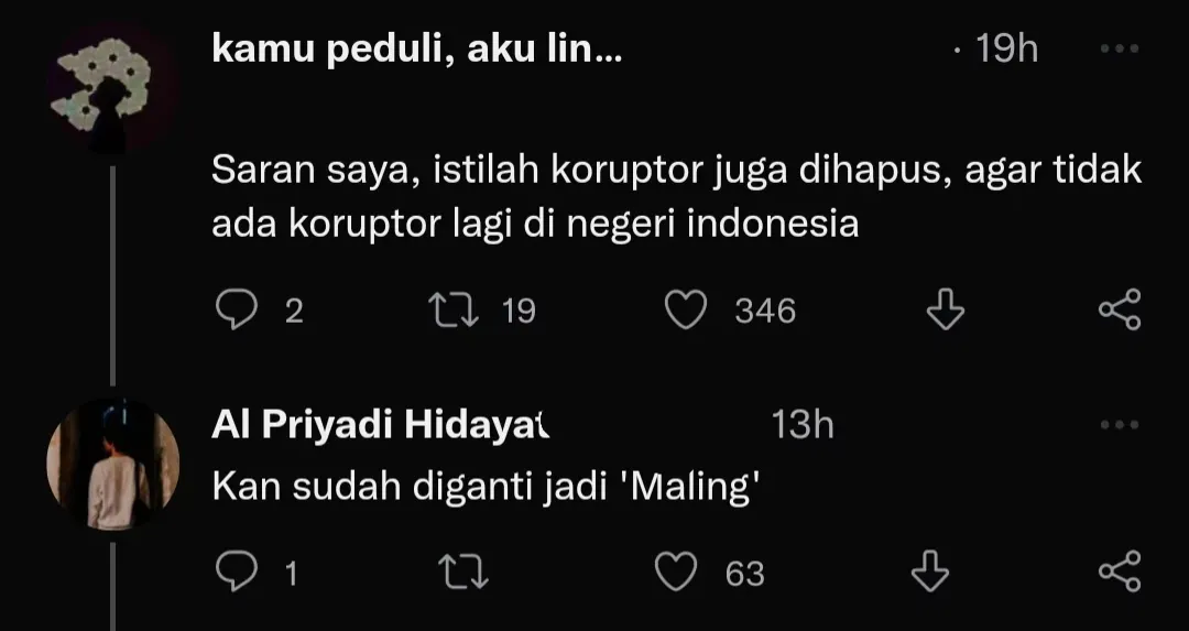 Pemerintah DIY Hapus Istilah Klitih Untuk Berantas Klitih. Warganet: Sangat Solutif! 12 Koruptor diganti jadi 'maling'