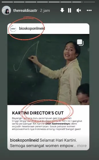 12 Artis Ajak Perempuan Percaya dengan Kemampuan Diri di Hari Kartini 5 IG Story Dian Sastro