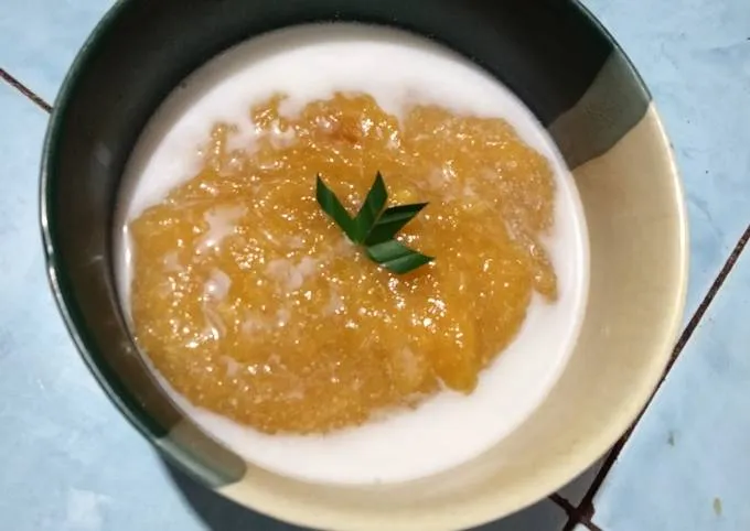 Cara Membuat Bubur Singkong Merah di Rumah! 2 bubur singkong merah