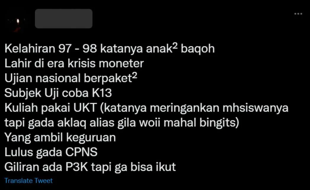 Gambaran Resah dan Gelisah Warganet Kelahiran 97. Harus Kuat! 14 Curhatan kelahiran 97