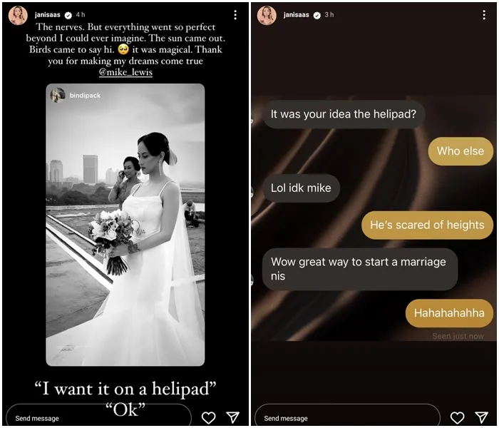 Mike Lewis dan Janisaa Pradja Resmi Menikah, Acara Dilangsungkan Secara Tertutup 4