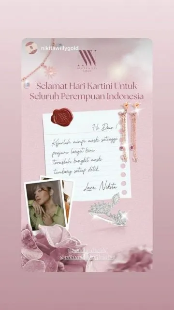 12 Artis Ajak Perempuan Percaya dengan Kemampuan Diri di Hari Kartini 8 IG Story Nikita Willy