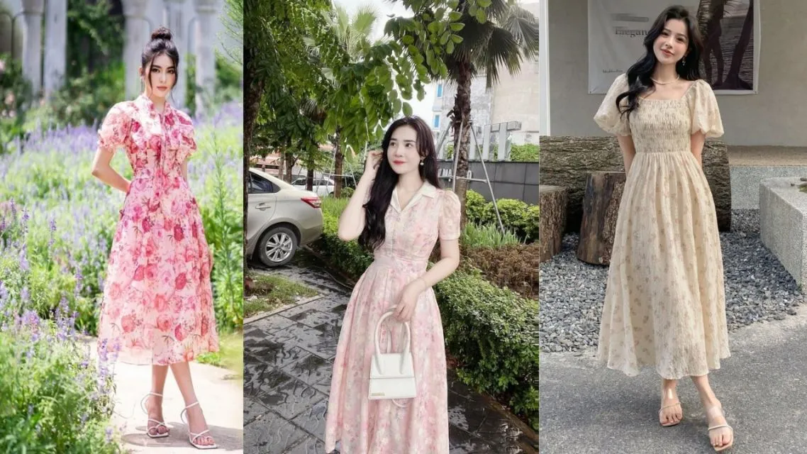 10 Inspirasi Baju Lebaran Non Hijab 2026 yang Paling Stylish, Modern, Fresh, dan Elegan 15 Puff Sleeve Dress Minimalis