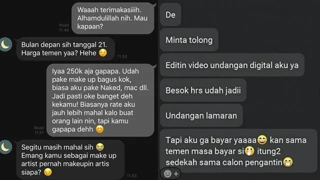 6 Tipe Orang ini Chat-nya Layak Untuk Nggak Kamu Balas. Daripada Menguras Emosi~ 9 Orang yang order jasa tapi minta harga temen