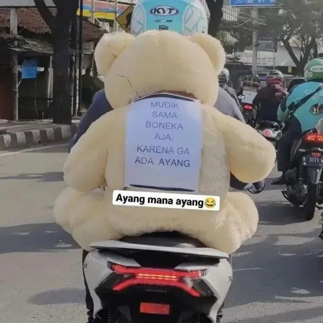 10 Aksi Kocak Mudik Lebaran 2022. Dari Curhat Sampai Bawa Hewan Peliharaan 12