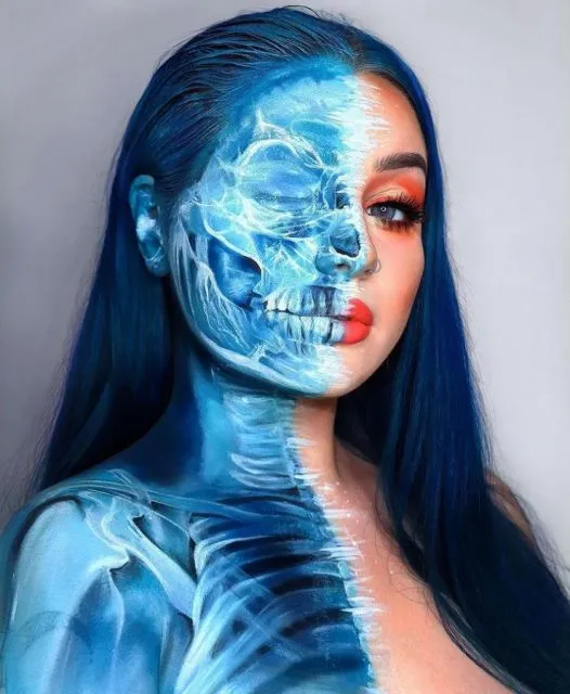 8 Potret Face Painting dengan Ilusi yang Super Unik ala Sarina Nexie 13 face painting Sarina Nexie