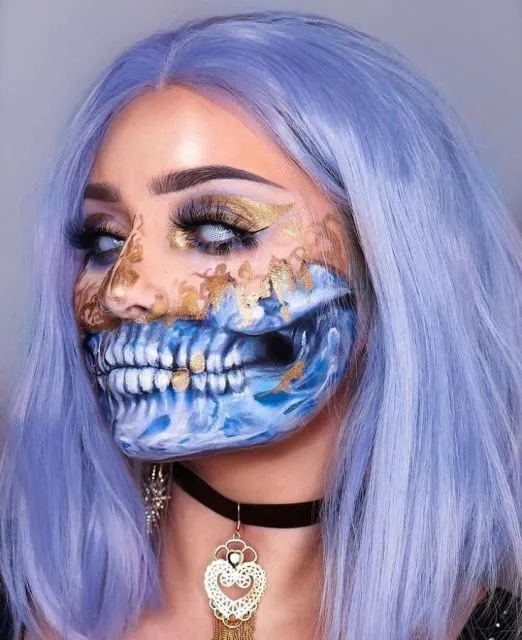 8 Potret Face Painting dengan Ilusi yang Super Unik ala Sarina Nexie 14 face painting Sarina Nexie