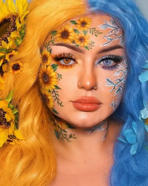 8 Potret Face Painting dengan Ilusi yang Super Unik ala Sarina Nexie 9 face painting Sarina Nexie