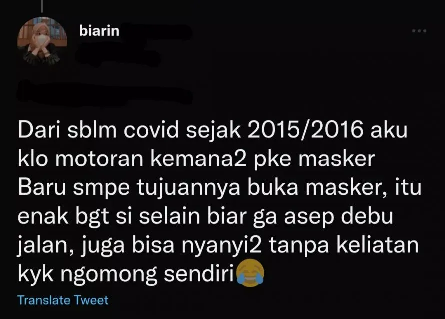 10 Reaksi Kocak Warganet Soal Kebijakan Lepas Masker di Ruang Terbuka. Ada-ada Aja~ 16 Biar nggak dikira ngomong sendiri