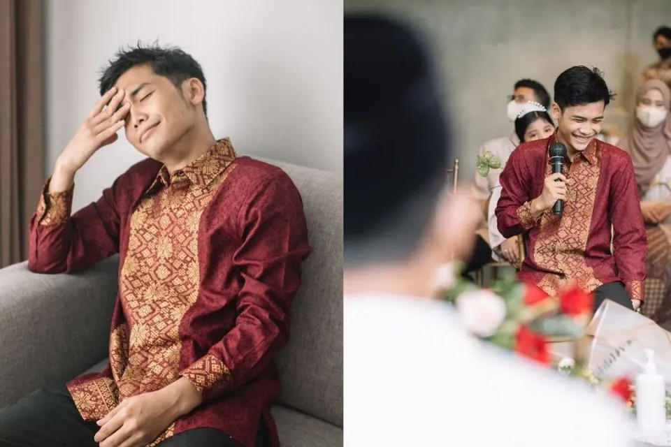 Detail Lamaran Bintang Emon dan Alca Octavia. Kompak Pakai Busana Nuansa Merah Marun 15 detail lamaran bintang emon dan alca octaviani