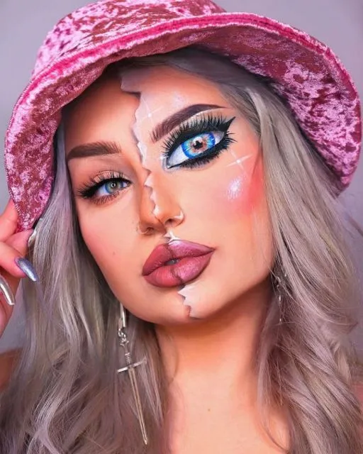 8 Potret Face Painting dengan Ilusi yang Super Unik ala Sarina Nexie 10 face painting Sarina Nexie