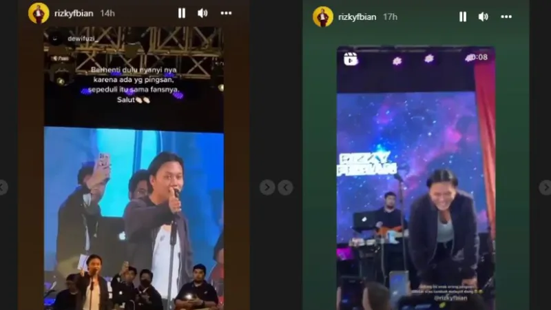 Sikap Rizky Febian Saat Ada Fan Pingsan di Tengah Konser, Tuai Pujian: Good Attitude! 3 Rizky Febian