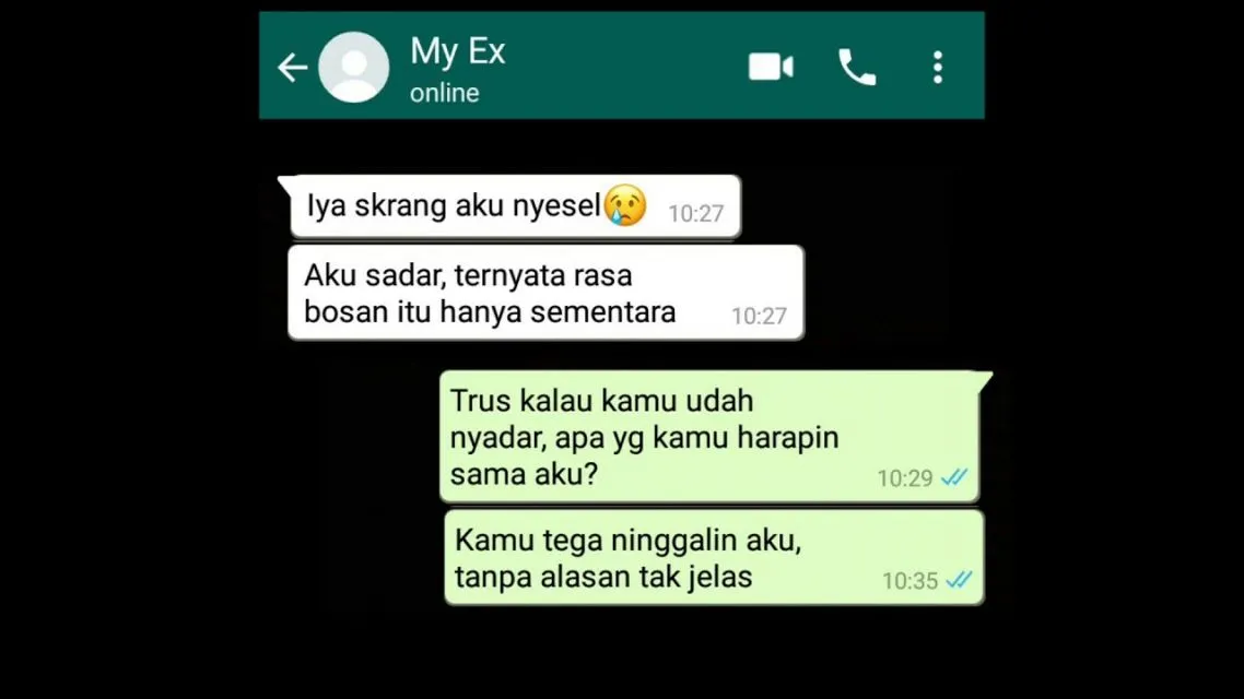 6 Tipe Orang ini Chat-nya Layak Untuk Nggak Kamu Balas. Daripada Menguras Emosi~ 10 Chat dari mantan