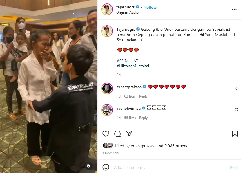 Momen Haru Bio One Bertemu Istri Almarhum Gepeng Srimulat 3 Momen haru Bio One bertemu istri almarhum Gepeng