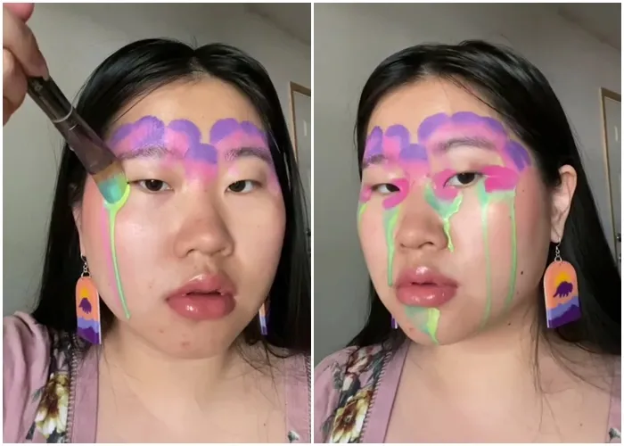 9 Potret Makeup Unik dari Tetesan Cat Wajah ala MUA @sunshinethebee. Stunning! 13 Face painting ala Josie