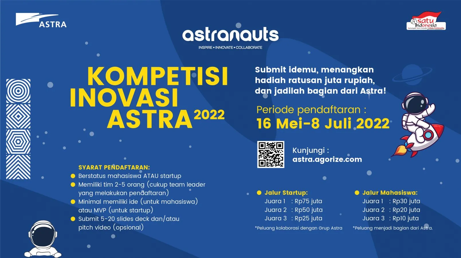 Astranauts, Kompetisi Inovasi Digital Untuk Mahasiswa dan Startup dibuka Sampai 8 Juli 2022 1