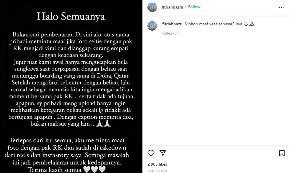 Ajak Ridwan Kamil Selfie saat Beduka, Selebgram Fitri Bazri Banjir Kritikan 6 Fitri Bazri