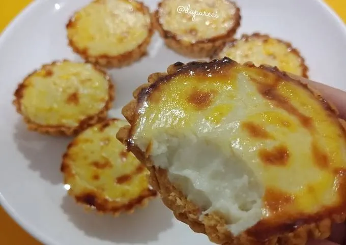 Resep Kue Cheese Hokaido Egg Tart Ala Jepang. Lembut Banget! 2 cheese hokaido egg tart
