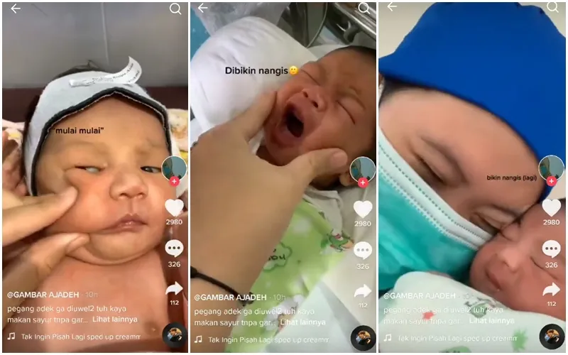 Viral Nakes Cubit Pipi Bayi Pasien, Tambah Deretan Konten Nakes yang Dikecam 3 Nakes cubit bayi sampai menangis