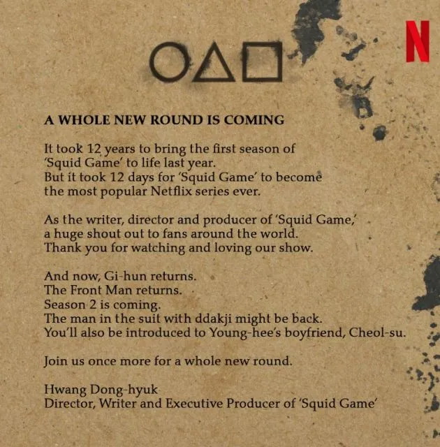 Teaser Pertama Squid Game 2 Dirilis, Sutradara Sebut Gong Yoo Muncul Kembali 2
