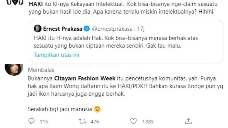 Baim Wong Daftarkan Merek Citayam Fashion Week, Banjir Sindiran Warganet 8 Baim wong daftarakan Citayam Fashion Week