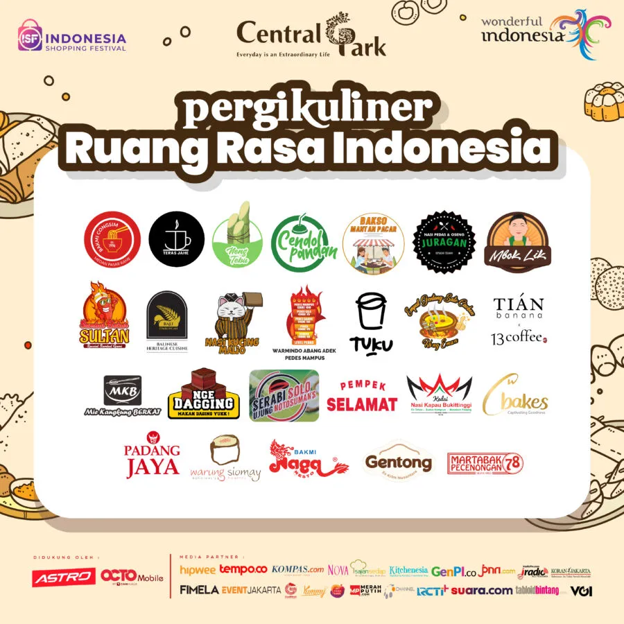 Rayakan Hut RI Ke-77, PergiKuliner Bersama Wonderful Indonesia Gelar Festival Kuliner di Central Park Mall 1