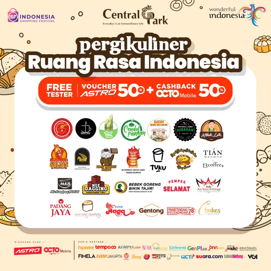 Rayakan Hut RI Ke-77, PergiKuliner Bersama Wonderful Indonesia Gelar Festival Kuliner di Central Park Mall 2
