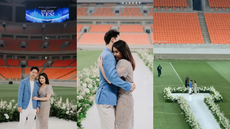 Kevin Sanjaya Lamar Valencia Tanoesoedibjo di Stadion JIS: She Said Yes! 3 Kevin Sanjaya melamar Valencia