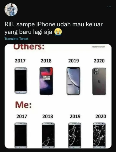 Cerita Warganet Setia dengan HP Lamanya di Tengah iPhone Baru yang Rilis Terus. Relate? 12 Ganti LCD troooos