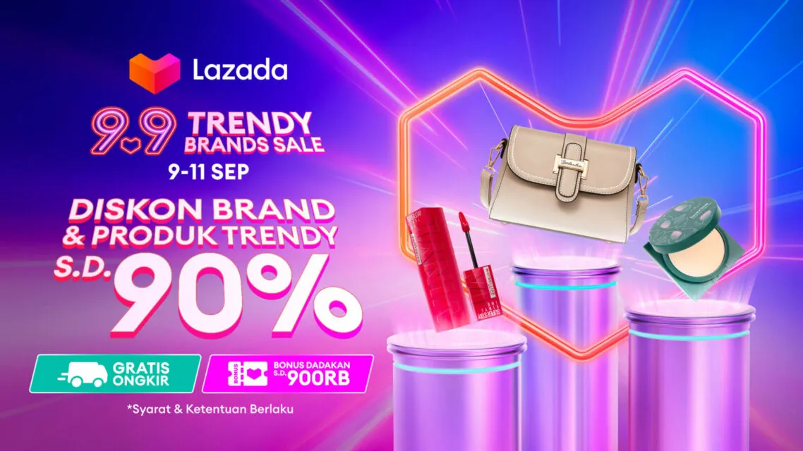 Lazada Traktir Pelanggan dan Bagi Voucher di 9.9 Trendy Brand Sale 3