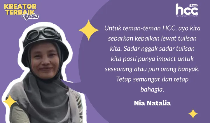 Kreator Terbaik Agustus 2022, Berbagi Bahagia dengan Pembaca 4